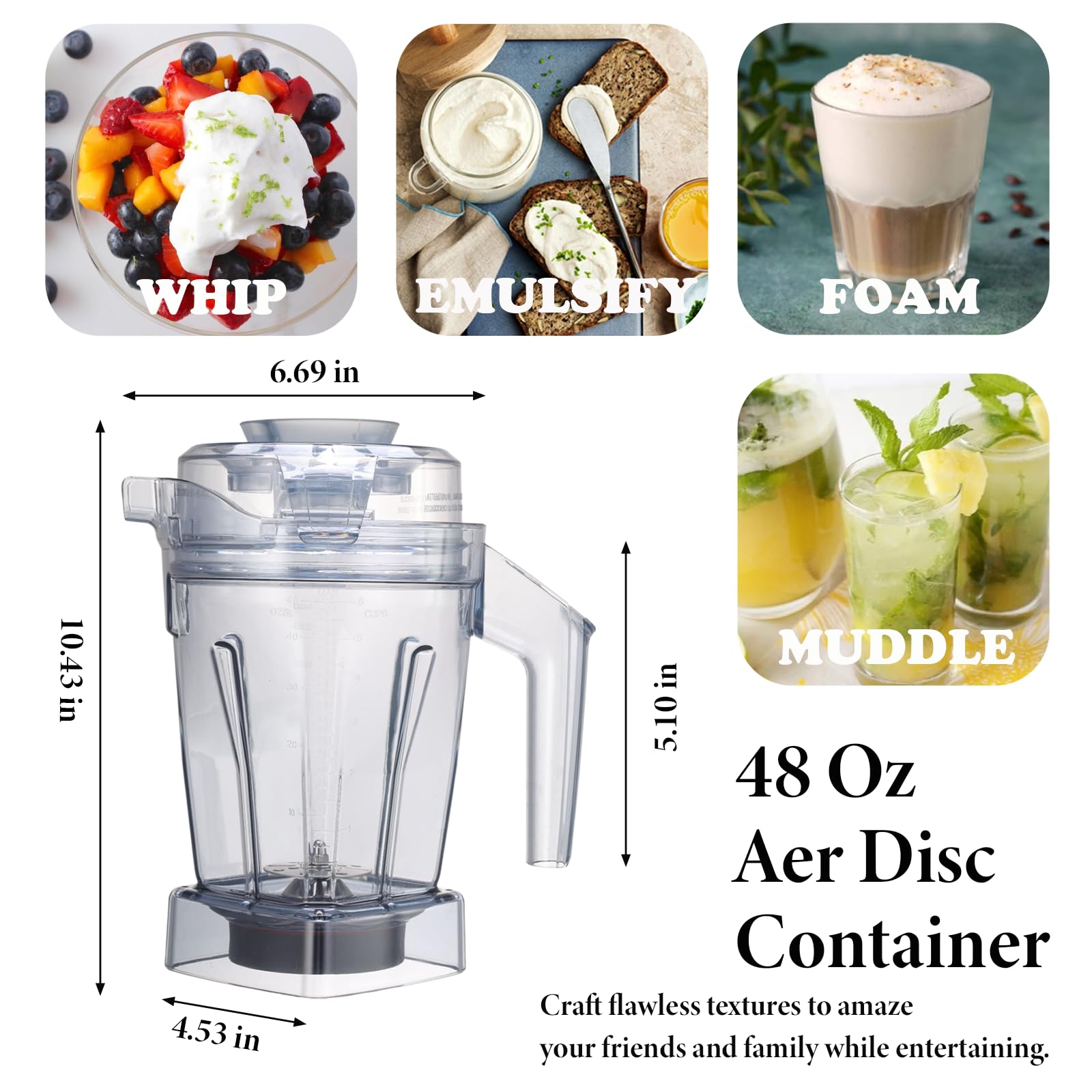 Amazon.com: 48oz Aer Disc Container Compatible with A3500 A3300